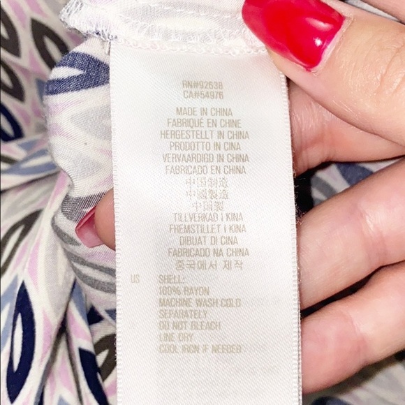 Fossil Short Sleeve Geometric Crewneck Shift Dress - Picture 5 of 8